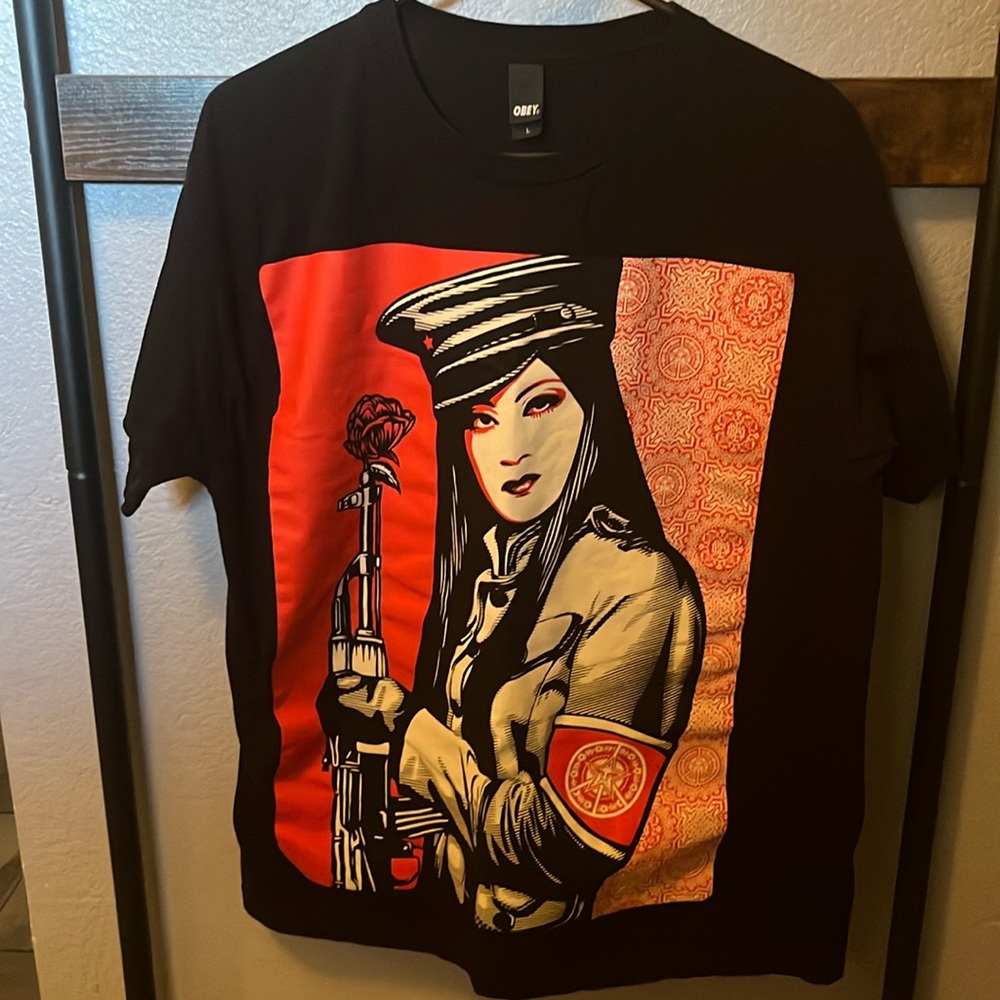 Obey brand tshirt, no rips and tears